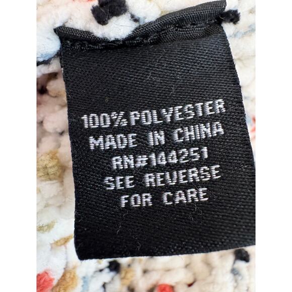 MOON & MADISON Cream Orange Sz Lg Chunky Oversized Knit Crop Sweater Cottagecore - Picture 6 of 10